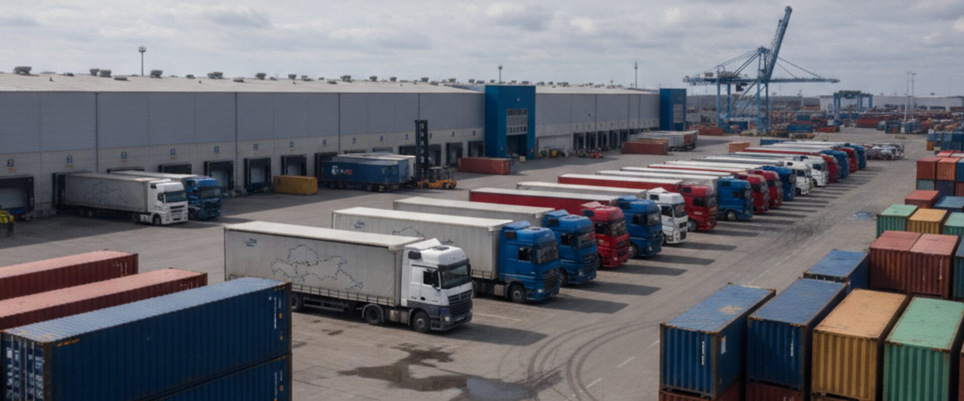 Доставка грузов из Европы в Казахстан — фуры TT_Trans на терминале