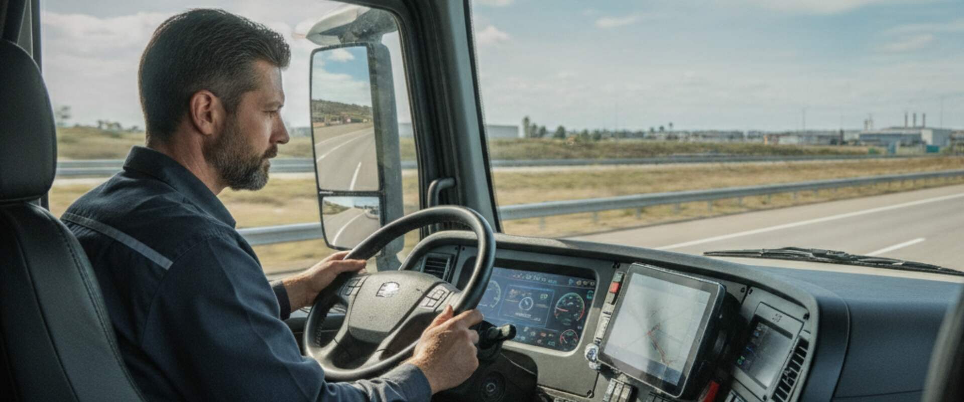 Тахограф в кабине грузовика — режим труда водителя TT_Trans